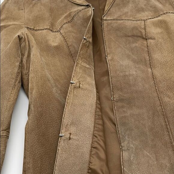 Faded Glory Genuine Leather Brown Jacket - Picture 9 of 14